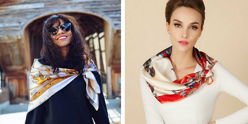 Шелковые платки с принтами
