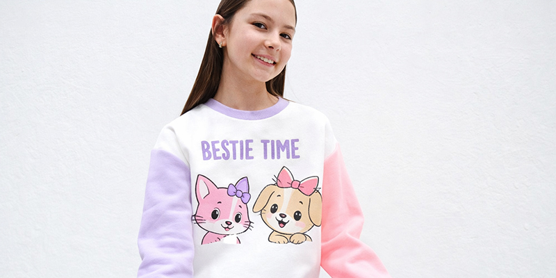 Свитшот с принтом для девочки