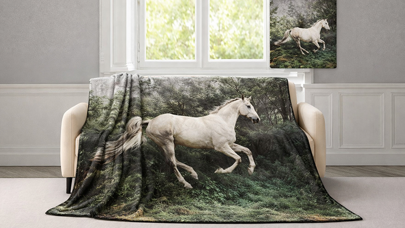 Плед с принтом