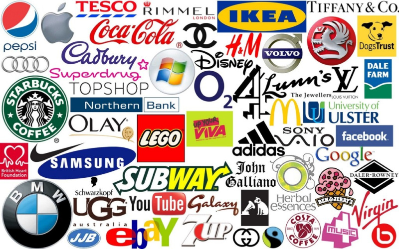 Отличия графических объектов компании: логотип, товарный знак и эмблема.
